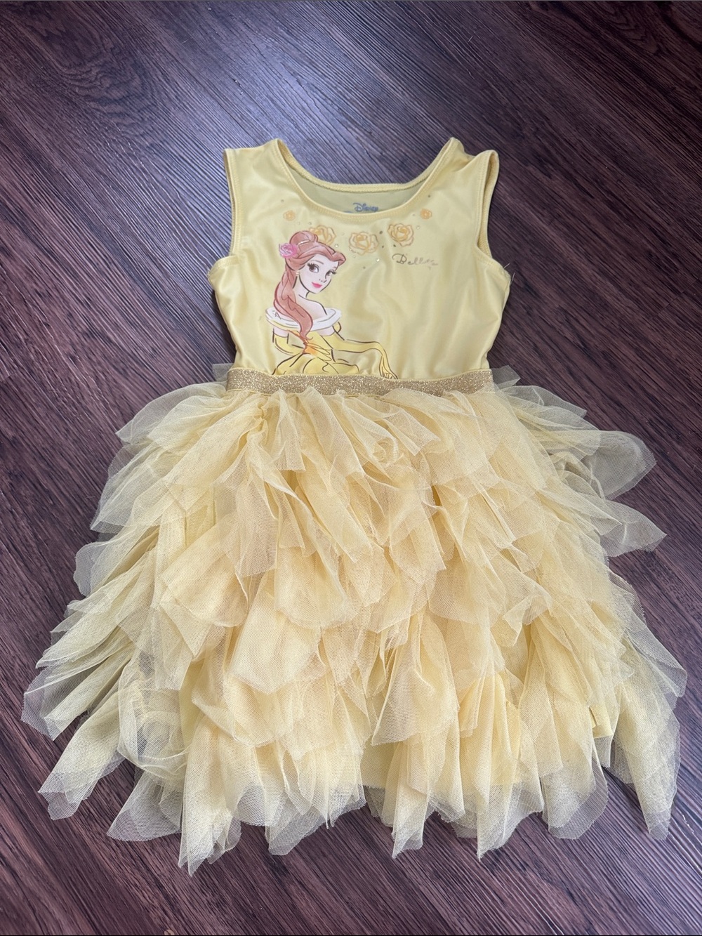 Disney Yellow Belle Tulle Party Dress